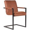 0eetkamerstoel milo cognac microvezel 55x55x85 cm perspectief