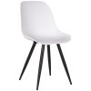 0eetkamerstoel monza wit pp zwart metaal 46x54x85 cm perspectief