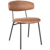 0eetkamerstoel zack cognac micro suede 53x59x79 cm perspectief