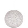 0hanglamp twist wit vlas 45x45x45 cm voorkant aan 1
