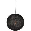 0hanglamp twist zwart vlas 30x30x30 cm voorkant aan 1