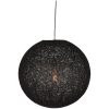0hanglamp twist zwart vlas 45x45x45 cm voorkant aan 1 0hanglamp twist zwart vlas 45x45x45 cm voorkant aan 1