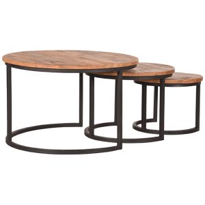 Salontafel Set Triplet - Rough Mangohout