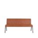 1Eetkamerbank Matz Cognac Microvezel 175x62x86 cm Voorkant