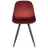 1Eetkamerstoel Capri Bordeaux Fluweel 46x56x88 Cm Voorkant
