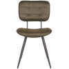 1Eetkamerstoel Gus Army Microvezel 49x60x87 cm Voorkant 1Eetkamerstoel Gus Army Microvezel 49x60x87 cm Voorkant