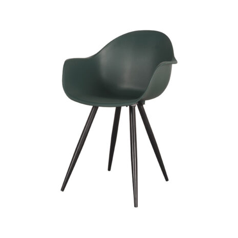 1Eetkamerstoel Luca Pine PP 58x54x85 cm Perspectief2 Kuipstoel Luca Groen Pine voor binnen en buiten