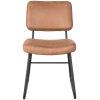 1Eetkamerstoel Noah Cognac Micro Suede 47x61x85 cm Voorkant