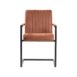 1eetkamerstoel milo cognac microvezel 55x55x85 cm voorkant