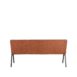 2Eetkamerbank Matz Cognac Microvezel 175x62x86 cm Achterkant