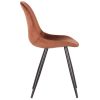 2Eetkamerstoel Capri Rust Fluweel 46x56x88 Cm Zijkant