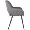 2Eetkamerstoel Fer Grijs Boucle 59x57x87 Cm Zijkant 2Eetkamerstoel Fer Grijs Boucle 59x57x87 Cm Zijkant