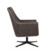 2Fauteuil Tod Antraciet Microvezel 76x75x90 cm Zijkant