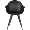 2eetkamerstoel luca zwart pp zwart metaal 58x54x85 cm voorkant