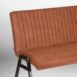 3Eetkamerbank Matz Cognac Microvezel 175x62x86 cm Detail