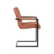 3eetkamerstoel milo cognac microvezel 55x55x85 cm zijkant