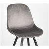 4Eetkamerstoel Capri Grijs Fluweel 46x56x88 Cm Detail