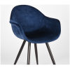 4eetkamerstoel forli blauw fluweel zwart metaal 60x58x83 cm detail 4eetkamerstoel forli blauw fluweel zwart metaal 60x58x83 cm detail