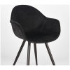4eetkamerstoel forli zwart fluweel zwart metaal 60x58x83 cm detail