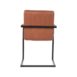 4eetkamerstoel milo cognac microvezel 55x55x85 cm achterkant