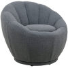 7Fauteuil Crown Grijs Boucle 83x77x72 cm Perspectief