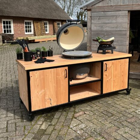 Douglas buitenkeuken industrieel+ Grill Guru kamado large & wok