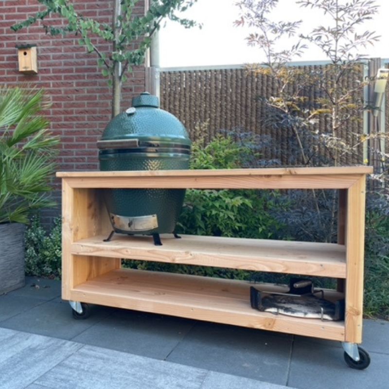 kamado tafel douglas met big green eggg kamado-tafel-douglas-met-big-green-eggg