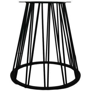 Zwart Stalen Trapezium eettafel poot - 70x40x72 - zwart - metaal