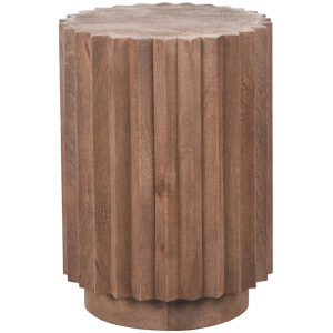 Mangohouten Bijzettafel Novan - Espresso