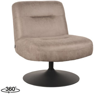 LABEL51 Fauteuil Eli - Taupe - Microfiber
