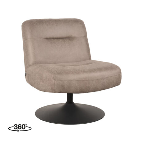 0Fauteuil Eli 64x74x77 Cm Taupe Micro Suede Perspectief 360 0Fauteuil Eli 64x74x77 Cm Taupe Micro Suede Perspectief 360