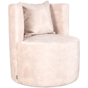 LABEL51 Fauteuil Evy - Naturel - Velours