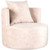 0Fauteuil Evy 90cm Naturel Velours Perspectief 1
