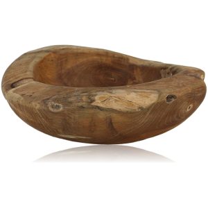 Houten fruitschaal medium - ø28-35x10 - Teak