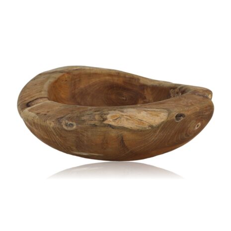 Houten fruitschaal medium - ø28-35x10 - Teak