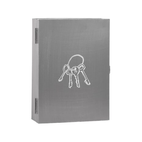 0sleutelkastje antiek grijs metaal 25 5x8 5x35 cm perspectief Grijs Sleutelkastje - Antiek grijs Metaal