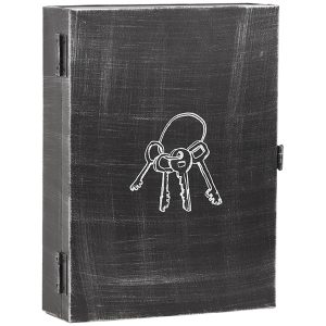 Sleutelkastje Muur Antiek Zwart Metaal