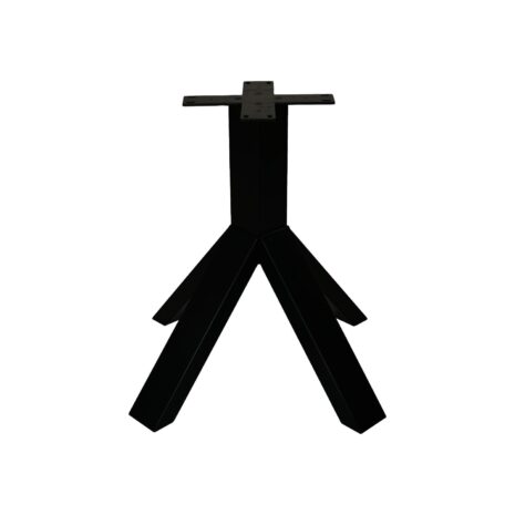 Stalen Tafelpoot Crow - 80x80x72 - Gepoedercoat zwart - Metaal