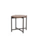 5Bijzettafel Dox 40x40x40 cm Espresso Mangohout Zwart Metaal Perspectief Mangohouten bijzettafel Dox, LABEL51, 40x40x40cm, espresso mangohout en zwart onderstel