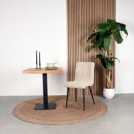 LABEL51 Eetkamerstoel Sam - Zand Boucle