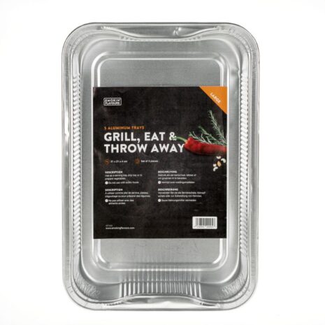 Aluminium Wegwerp Bakken Groot BBQ 5stuks Smokin Flavours Aluminium Wegwerp Bakken Groot BBQ -5stuks Smokin Flavours
