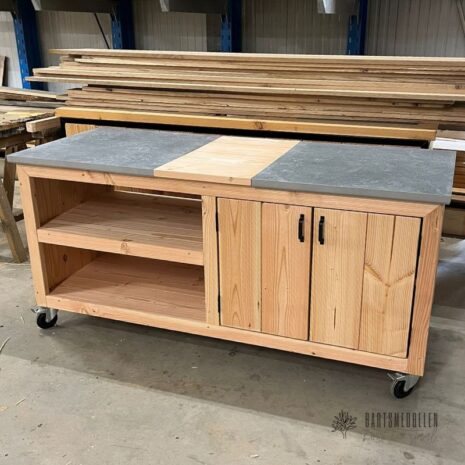 Buitenkeuken kast op wielen Devlin van douglas met keramische tegels