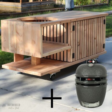 Buitenkeuken latjes Douglas Medium Kamado Grill Guru Buitenkeuken latjes Douglas + Medium Kamado Grill Guru