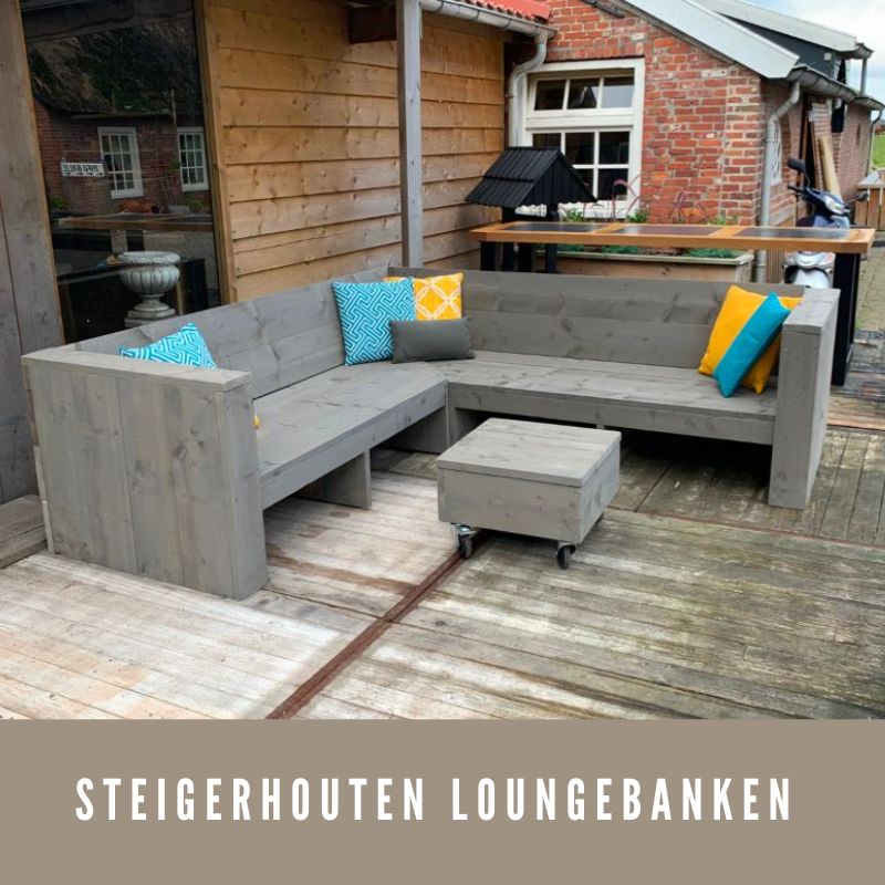 Steigerhouten loungebanken Steigerhouten loungebanken