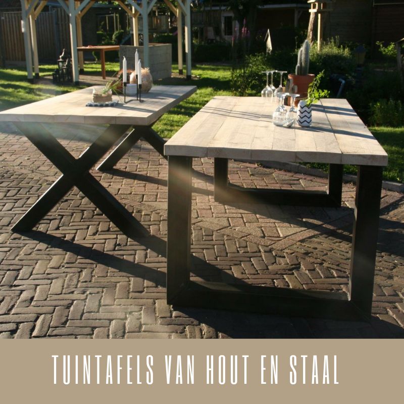 tuintafels van hout en staal tuintafels van hout en staal