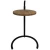 021221 Bijzettafel Mangohout en Zwart Metaal 30x30x63