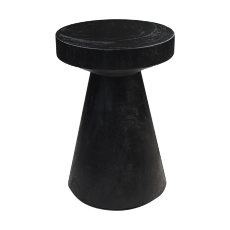 0AA FSRHD 1 Krukje rond Suar hout zwart - 30x30x43