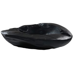 Zwart Houten Fruitschaal Teak - ø35-45 cm