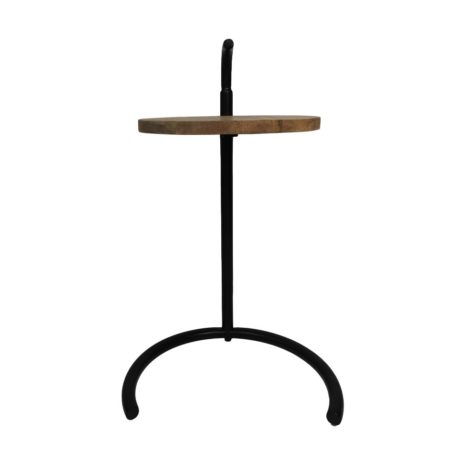 Bijzettafel Mango hout en Metaal Zwart 30x30x63cm