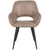 1Eetkamerstoel Fer 58x57x87 Cm Micro Suede Taupe Voorkant 1Eetkamerstoel Fer 58x57x87 Cm Micro Suede Taupe Voorkant